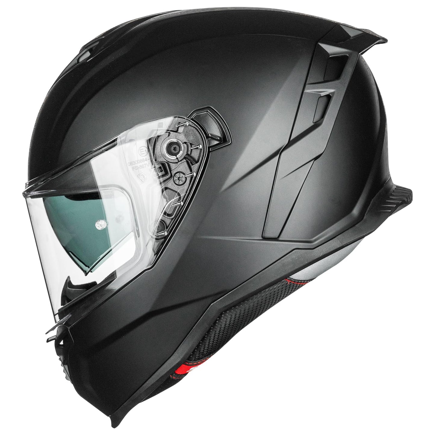 ILM Motorcycle Helmets DOT ECE Dual Visor Street Racing Helmet Full Face Powersports Cascos for Men Women Model MF567(Matte Black, L)